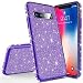 Produktbild Homikon Silikon Hülle Kompatibel mit Samsung Galaxy S10 Plus Überzug TPU Bling Glitzer Strass Diamant Schutzhülle Ultra Dünn Kratzfest Soft Flex Durchsichtig Silikon Handyhülle Tasche Case - Lila