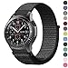 Produktbild XIHAMA Armband für Samsung Gear S3 Frontier und Classic, 22mm QuickFit Nylon Stoff Ersatzarmbänder Riemen Sport Loop Armband (Schwarz)
