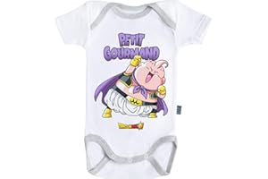 Baby Geek Petit Gourmand - Boo - Dragon Ball Super - Body Bébé Manches Courtes - Licence Officielle