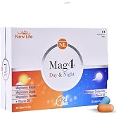 New Life Mag4 Day & Night Magnezyum 60 Tablet Sitrat - Malat - Taurat - Bisglisinat - B6 Vitamini