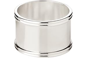 EDZARD 6er Set Serviettenring Madrid, rund, edel versilbert, Durchmesser 4 cm