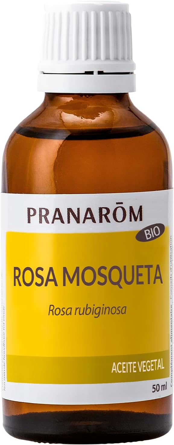 PRANAROM - Rosa Mosqueta Bio - Aceite Vegetal - Belleza De La Piel - Antiedad - Para una Piel Radiante Todos los Días - Rico En Omega 3, 6, 9-50ml