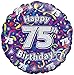 Produktbild Suki Gifts S9227468 75. Geburtstag Luftschlangen Folienballon, violett