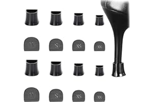 JEYORZY 8 Paia Proteggi Tacchi a Spillo, Protezione in Gomma per Suola e Tacchi Alti, Salvatacchi per Matrimonio, Nero