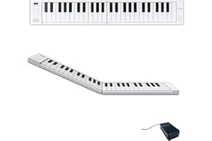Carry-on FP-49 Touch 49 Tasti Sensibili al Tocco Bianco Pianoforte Digitale Portatile Pieghevole di Blackstar Controller MIDI USB con Batteria Ricaricabile