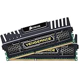 Corsair CMZ16GX3M2A1600C9 Vengeance Memoria per Desktop, 16 GB (2x8 GB), DDR3, 1600 MHz, CL9, con Supporto XMP, Nero