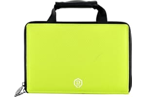 ONE80 Dart Master Dart Box Dart Case Dartbox Dartkoffer Moderne Farben ausreichend Platz für 6 Darts und viel Zubehör (Neongrün)