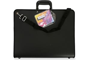ARTISTIK - A3 Art Portfolio Case with Shoulder Strap - Weather-Resistant Art Bag, Lightweight, Durable Artwork Storage, Zipper Enclosure, Internal Pocket Organizer