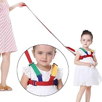 Laisse De Sécurité Réglable Pour Enfant - Harnais Dorsal Rose, Sangle En Polyester, Pour La Marche En Sécurité En Extérieur