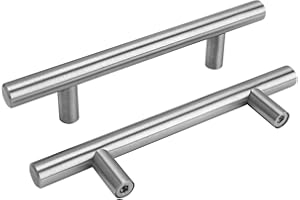 goldenwarm 15 Stück Schrank Schublade Türgriff Griffe für Küchenschränke -LS201BSS96 Schrankgriffe Edelstahl Möbelgriffe Bohrlochabstand 96mm Küchenschrank Möbelgriffe Kleiderschrank Zieht Griffe