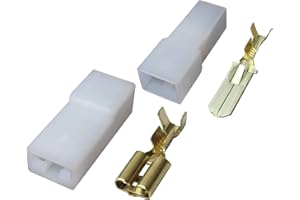 AERZETIX - C52754 - Set/assortimento/kit di 5 maschi e 5 femmine alloggiamenti connettori + terminali elettrici 6.3mm 5 maschi e 5 femmine