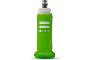 FITLY Soft Water Bottle | Shrink As You Drink Soft Flask for Hydration Pack | Folding Water Bottle Ideal for Running, Hiking, Cycling, Climbing & Rigorous Activity