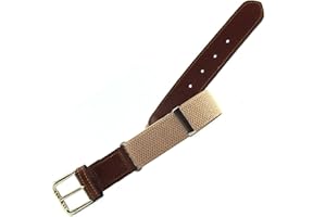 FIONCCI Cinturón Elástico con Piel Niños y Niñas Ajustable - Hebilla de Metal