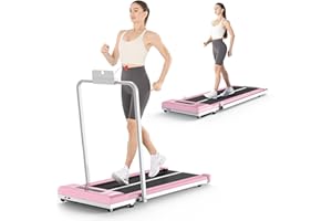 Dskeuzeew Tapis roulant pieghevole, 1-10km/h-3.0HP, 2 modalità di controllo, Con telecomando e schermo LCD di visualizzazione, Capacità massima di carico: 120kg