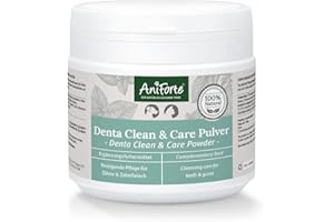 AniForte Denta Clean and Care Powder para Perros y Gatos 300g - Producto Natural para el Cuidado de los Dientes. Dientes Blancos, Aliento Fresco, Prevención de Placa, Cuidado Dental, Polvo de Dientes