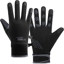 Winterwarme handschoenen voor heren en dames, touchscreen waterdichte winddichte handschoen voor fietsen rijden hardlopen wandelen, zwart
