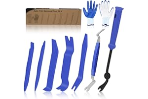 Wetado Auto Trim Removal Tools Kit, 9pcs Car Door Panel Removal Tool, Fastener Removal Panel Removal Tool, blue