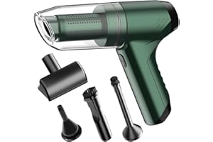 Shulltji 3 in1 Handheld Vacuum Cleaner Cordless, Portable Car Vacuum Cleaner, 15000Pa Powerful Compressed Air Duster Computer Keyboard Cleaner for Desk Car Home Cleaning