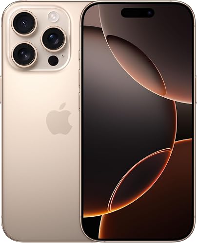 Apple iPhone 16 Pro, 256GB, Desert Titanium (Renewed)