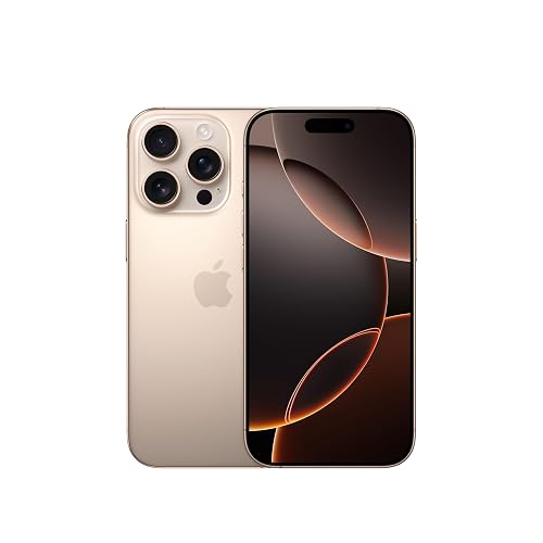 Apple iPhone 16 Pro, 256GB, Desert Titanium (Renewed)