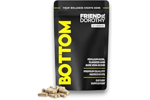 Friend of Dorothy - Bottom - Fiber Supplement - Psyllium Husk, Flaxseed & Aloe Vera - Digestive Support, Healthy Regularity & Daily Fiber for Men - 45 Capsules