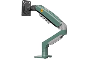 Ergosolid Support Écran PC Moniteur, Bras Articulé Ergonomique Ressort à Gaz, 17-30 Pouces, VESA 75mm et 100mm, Rotatif à 360°