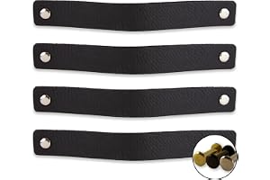 Brute Strength – Läderhandtag för möbler – 20 x 2,5 cm – Svart – 4 bitar