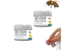 HAILMKONT Bee Venom Pain and Bone Healing Cream,New Zealand Advanced Bee Venom Gel Joint and Bone Therapy,Natural Herbal Propolis Healing Cream,Relieve Fatigue,Promote Circulation,Conservancy Joints,30g (2PC)