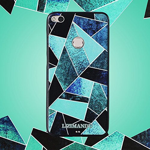 Huawei P8 Lite 2017 Funda Lizimandu 3D Patr  n Protectiva Carcasa de Silicona Gel TPU estrecha Case Cover Para Huawei P8 Lite 2017 Fragmento De Verde Green Fragment 