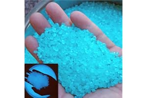 KARLOR 6000 Stück Sand Leuchtende Kleiner Kies Blau Leuchtsand Nachtleuchtend Steine Floureszierende Pebble Steine für Aquarium Gartenarbeit Dekorsteine Aquascape 3-5 mm/150g (Hellblau)