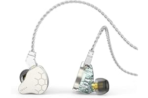 keephifi KBEAR Lark IEM Kopfhörer In-Ear-Monitor für klaren Sound, 1BA+1DD IEM mit 2-poligem abnehmbarem Kabel-Headset, HiFi-Bass Ohrhörer für Musiker, Sänger, Audiophile (Grün, mit mikro)