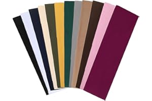 UOOUOO 12PCS Headbands for Women Non Slip - Fashion Elastic Sports Hair Bands for Women’s Hair - Soft Cotton Cloth Stretchy Headbands for Girls for Yoga Workout Exercise Running Sports