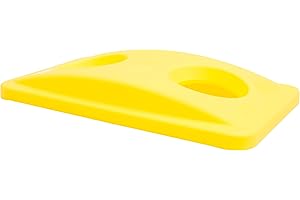 Rubbermaid Commercial Products FG269288YEL Couvercle de Système de Tri de Bouteille et Canettes Slim Jim, Jaune