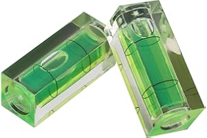 Jadeshay Livella a Bolla,5 Pezzi Bolla Livella Piccola Quadrato Mini Piccola Livello 15x15x40 mm Bolla a Livello Campo di Misura 0-5° Misura del Contrassegno di Livello per Personale e Professionale