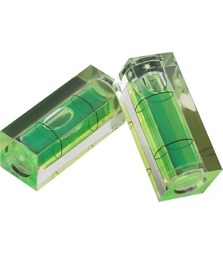 5-Pack Kralux Square Bubble Spirit Level – 10x10x29mm, Universal Tripod Measuring Tool