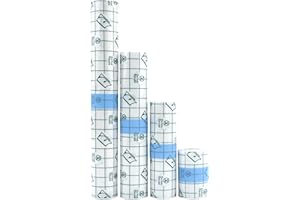 Bekecidi 4 Rollos de Cinta Adhesiva Elástica Transparente para Tatuajes, Venda Impermeable para Tatuajes Duchas Natación Apósitos para Heridas, etc(4 Tamaños)