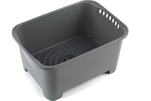 Beldray LA042873 recipiente per lavaggio con valvola di scarico, lavastoviglie 8L, per cucina e camper con colino