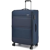 British Traveller Large Hard Expandable Trolley Suitcase 79 cm, Hard Travel Suitcases with 4 Swivel Wheels and Closed TSA (28