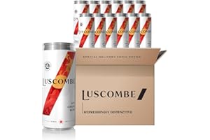 Luscombe Hot Ginger Beer | 12x320ml | Peruvian Root Ginger & Sicilian Lemon | Devon Spring Water | Perfect for Gourmet Winter Gifting, Cocktail Hampers & Gifts for Mum or Dad