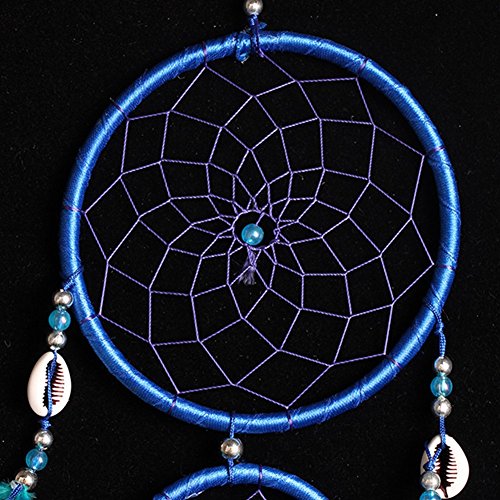 Ailiebhaus Traumfänger Handgemachte Anhänger fuer Zimmer Auto Deko (Blau) - 5