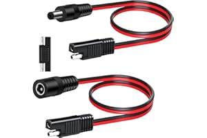 RUNCCI-YUN 14AWG SAE Plug to DC 5.5 x 2.5mm (Female and male) Adapter Cable,SAE to DC Power Connectors,12V SAE Polarity Reverse Adapter,for Solar Panel Charger and Automotive RV Battery(2ft/60cm)