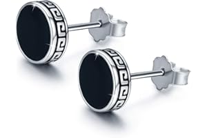 MEDWISE Celtycki krzyż kolczyki srebro wysokiej próby 925 celtyckie kolczyki sztyfty małe kolczyki sztyfty czarny krzyż kolczyki biżuteria dla dziewcząt unisex mężczyzn syn nastolatków