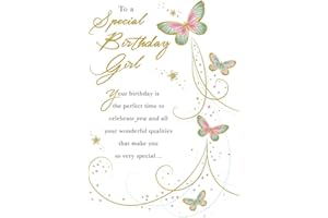 PICCADILLY GREETINGS Tradycyjna kartka urodzinowa – 18 x 12 cm – pozdrowienia Piccadilly