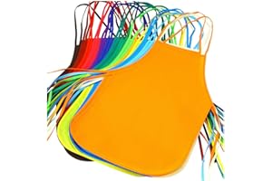 KNEWMART Grembiuli per bambini, 12pezzi 12 colori Grembiuli in tessuto non tessuto per arti e mestieri Pittura artistica Attività aula, Eventi comunitari e cucina
