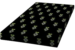 ‎BERONAGE Borussia Mönchengladbach Spannbettlaken Schwarz 90-100 cm x 190-200 cm 100% Baumwollen Fohlen-Elf Borussia Park VFL 1900 Fußball Bundesliga Spannlaken Bettlaken Spannbetttuch passend zur Bettwäsche