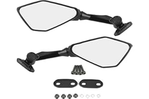 FYDUN Motorcycle Mirrors,1Pair Rotatable Motorbike Mirrors - Pentagonal ABS Plastic Shell Motorcycle Bar End Mirrors With Mounting Accessory for CBR900 CBR919 CBR929 CBR954（Black)