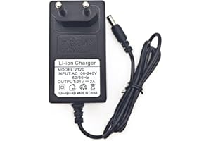 JZK 21V 2A 42W Fuente de alimentación, cargador de repuesto, adaptador AC a DC con cable de carga y indicador de control