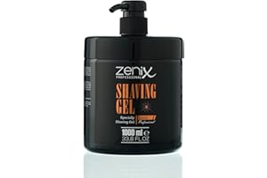 Zenix Rasiergel Männer Fresh 1000ml - Herren Rasier-gel transparent - barber Shaving Gel Men - für eine präzise Rasur der Bartkonturen - optimales Gleiten - mit Pumpenspender - Oud Duft