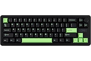 ‎EPOMAKER EPOMAKER Galaxy68 QMK/VIA Bezprzewodowa klawiatura mechaniczna, anodowane aluminium, TOP/Gasket, 6000 mAh, RGB Side/Backlit, klawiatura do gier Hot-Swap, 65% układ (czarny, przełącznik liniowy