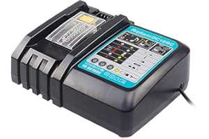 QUPERR- Caricabatterie rapido DC18RC compatibile con batteria di ricambio agli ioni di litio da 14,4 V-18 V makita BL1830 BL1850 BL1860 BL1890 BL1430 BL1440.